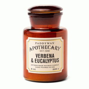 Аптекарска стъкленица - соева свещ Падивакс с аромат на вербена и евкалипт